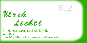 ulrik lichtl business card
